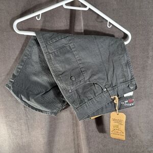 Parasuco WF-9223 Charcoal Grey Denim Jean Multipocketed Shorts NWT 36